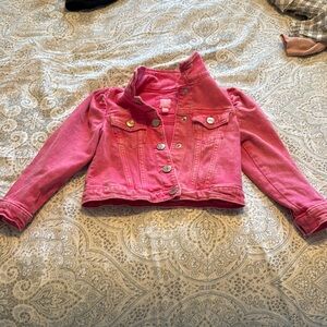 Gap Barbie, hot pink, jean jacket size 3T